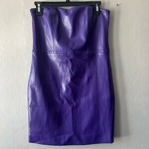 Generation Love Amethyst Strapless Yazin Vegan Leather Dress Sjze Medium NWT